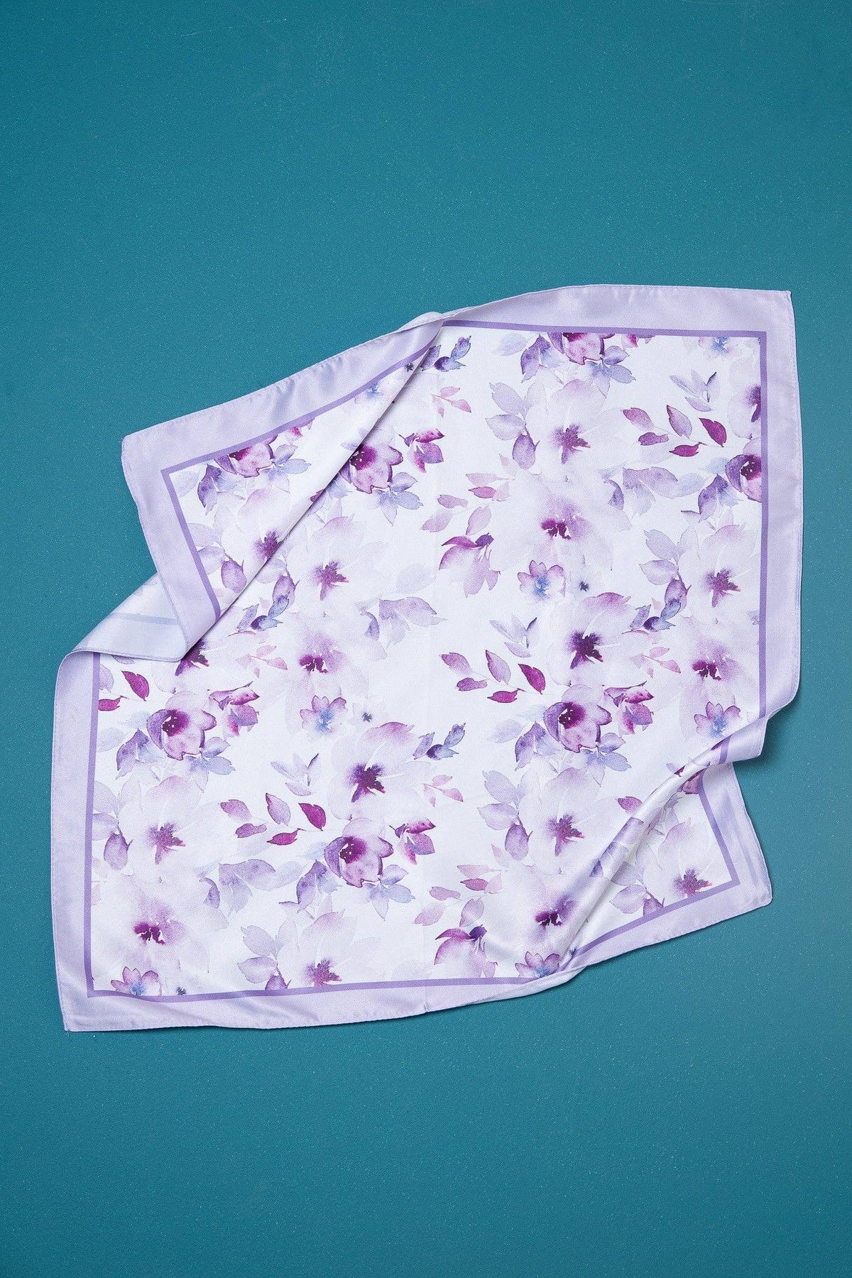 FLORAL SILKY BANDANA SCARF