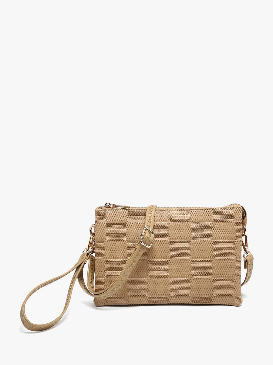 Izzy Large Checker Crossbody – Adjustable Strap