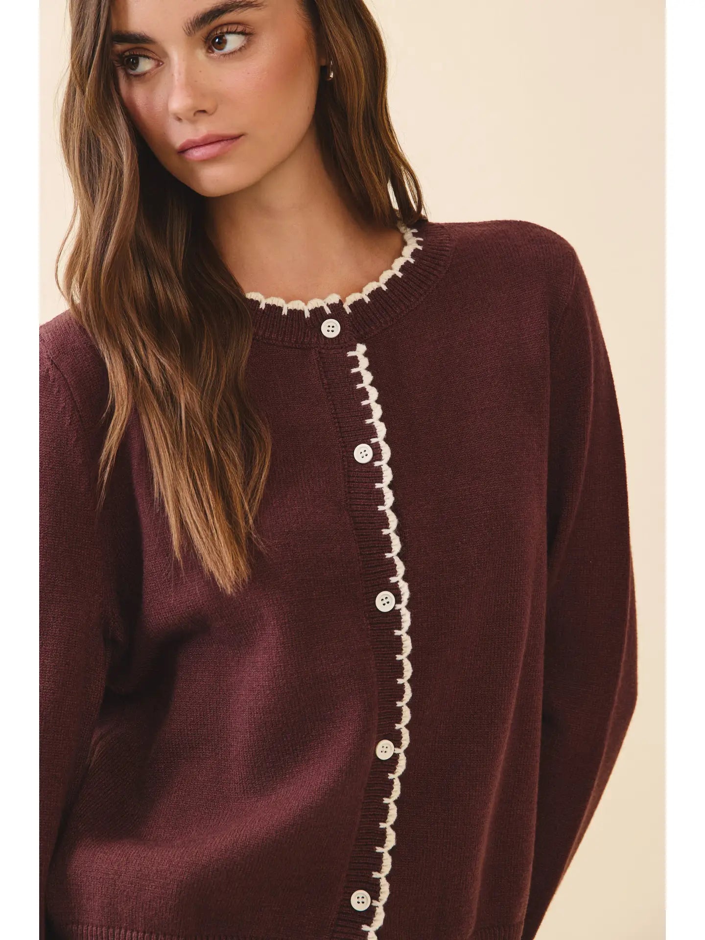 Mocha Scallop Top