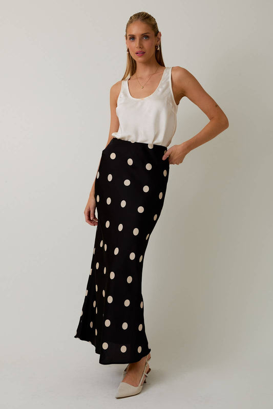 Creme de Dot Maxi Skirt
