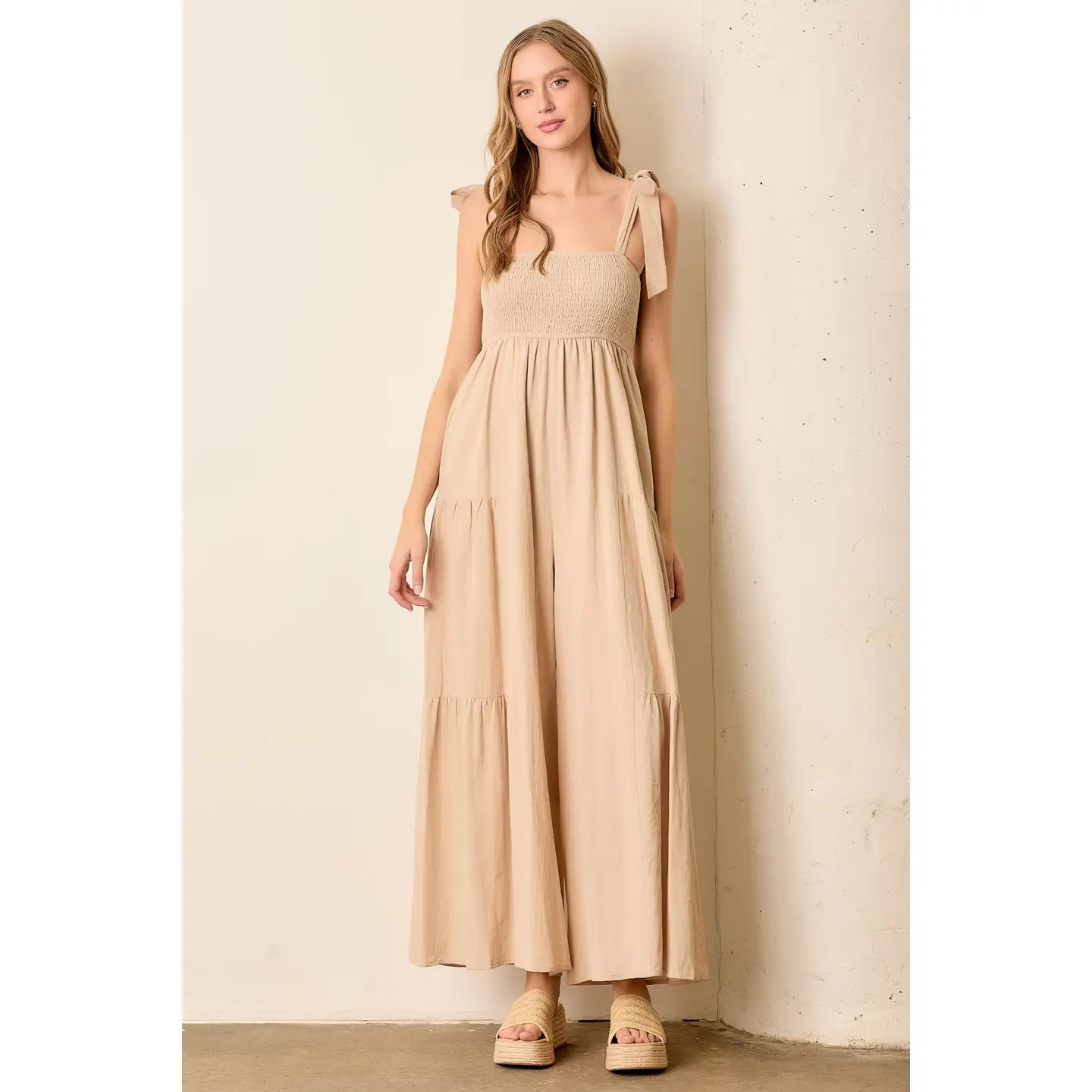Tan Luxe Long Romper
