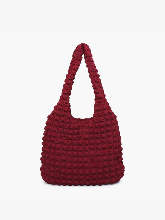 Georgia Quilted Puffy Hobo w/ Zip Closure