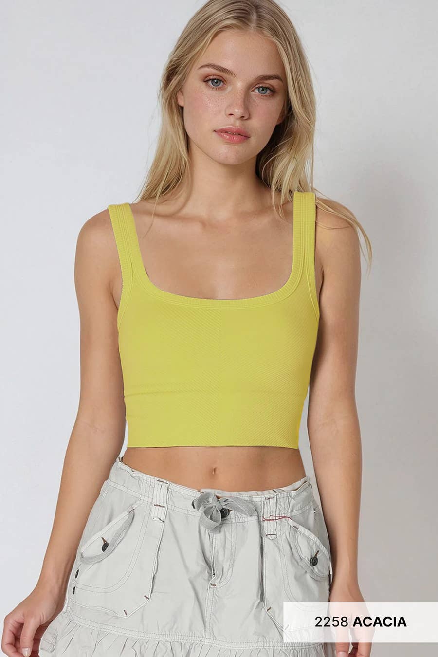 Chevron Ribbed Crop Top