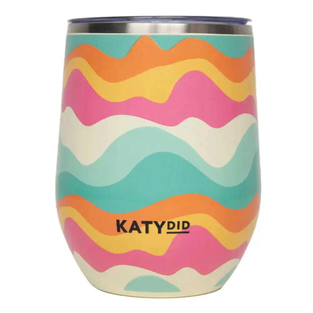 Neon Abstract Colors Stainless Steel Wine Tumbler