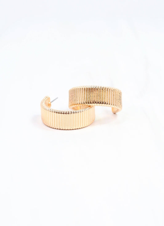 Poppy Hoop Earring Gold