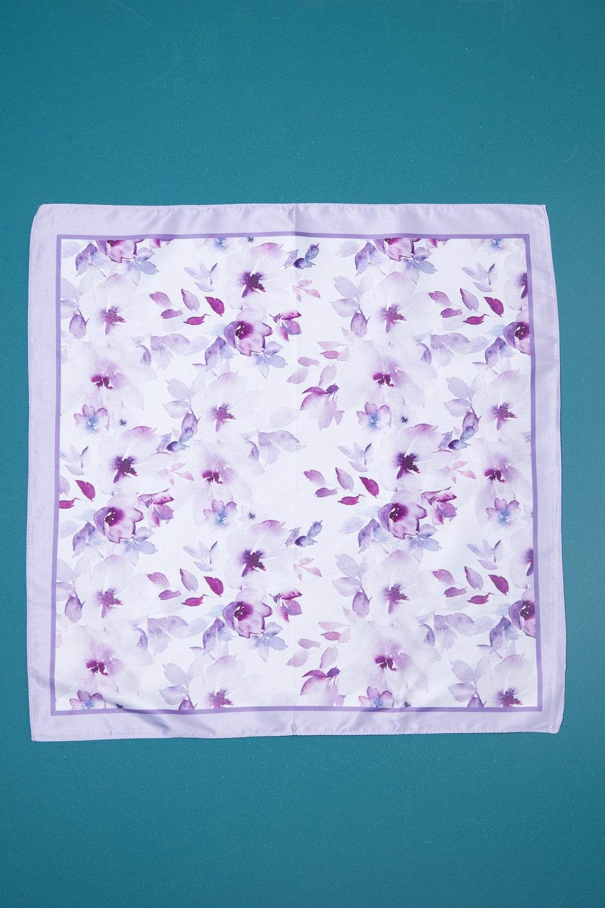 FLORAL SILKY BANDANA SCARF