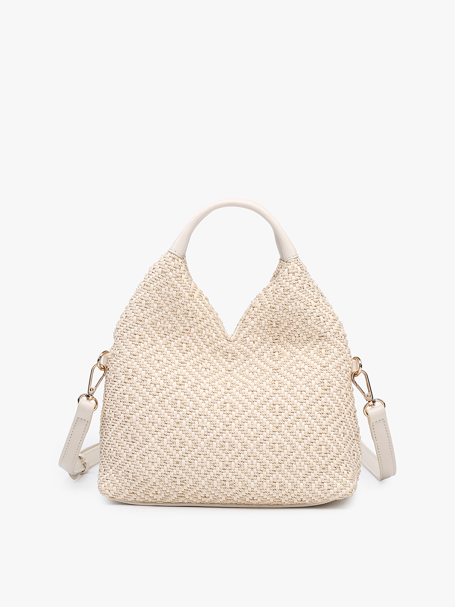Cecily Woven Diamond Hobo