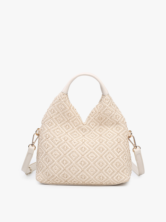 Cecily Woven Diamond Hobo