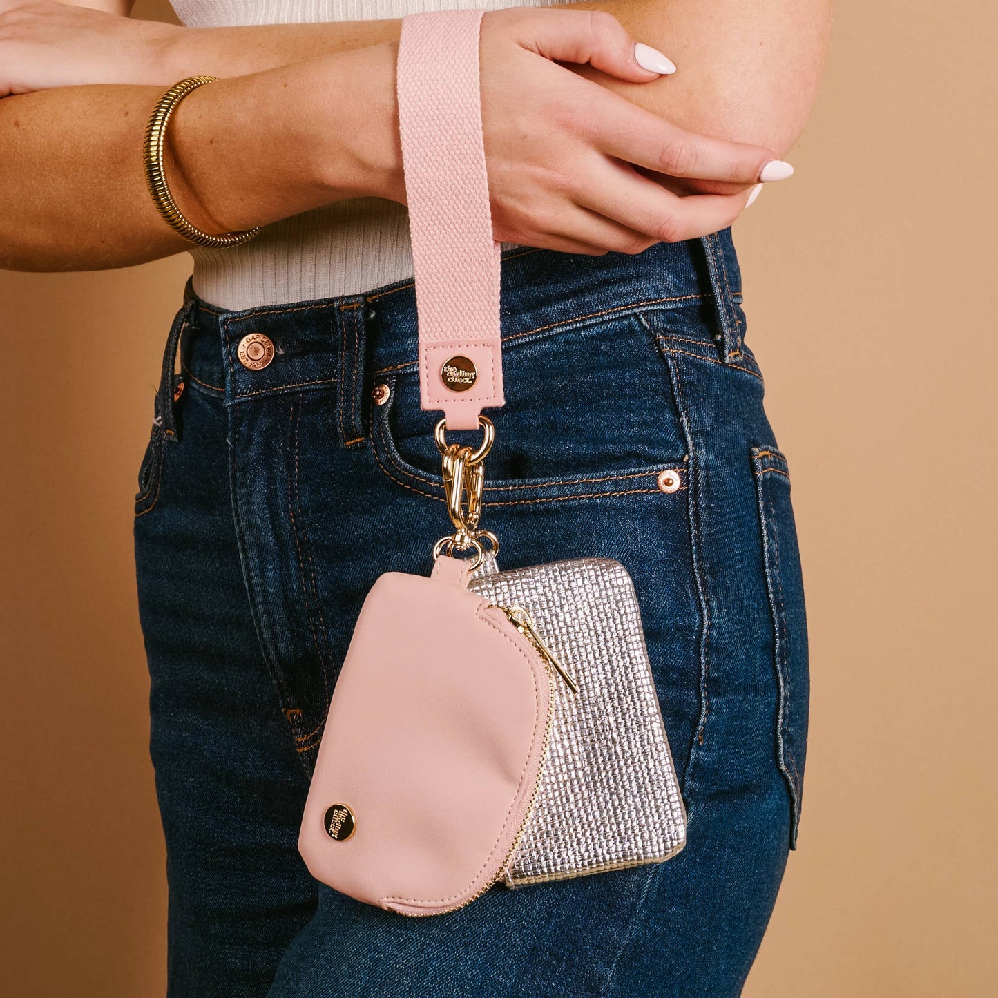Dynamic Duo Pouch Luxe Wristlet-Rosé All Day