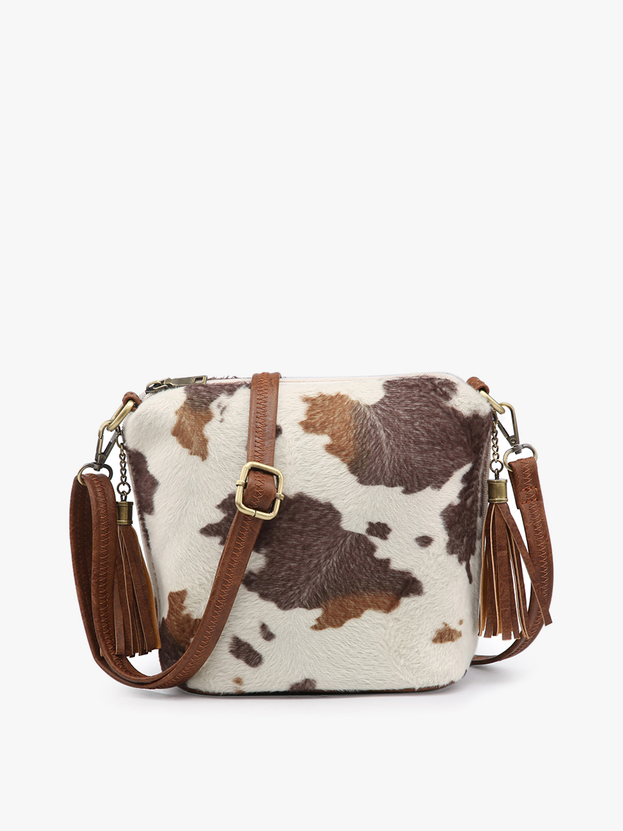 Dylan Crossbody w/ 2 Side Tassel Zippers