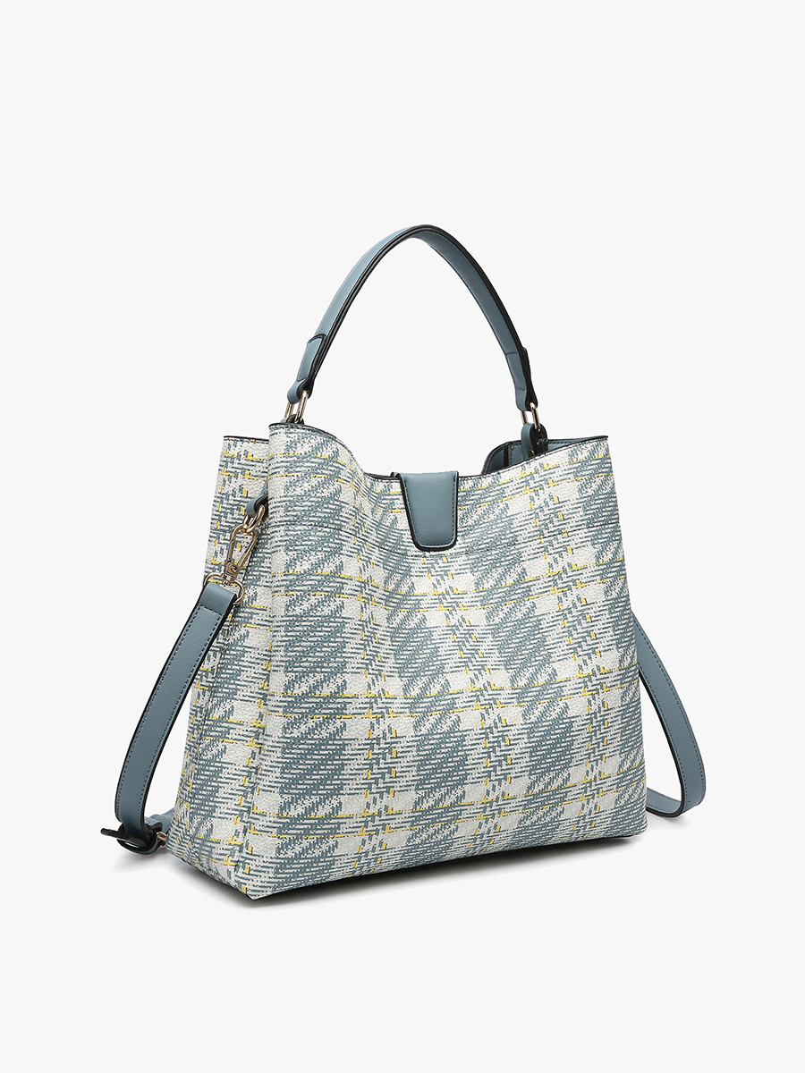 Tati Plaid Satchel w/ Inner Slip Pockets