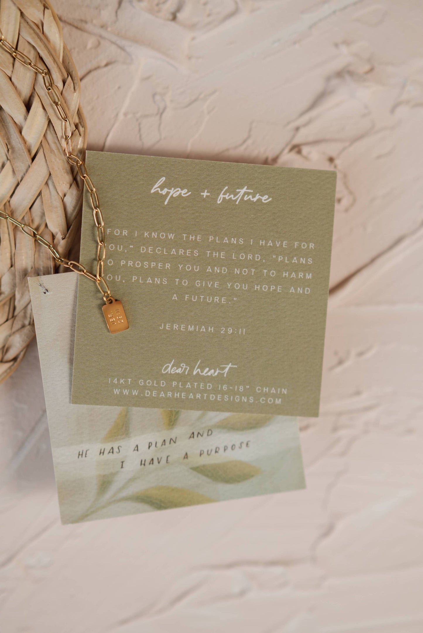 Hope + Future Mini Tag Necklace