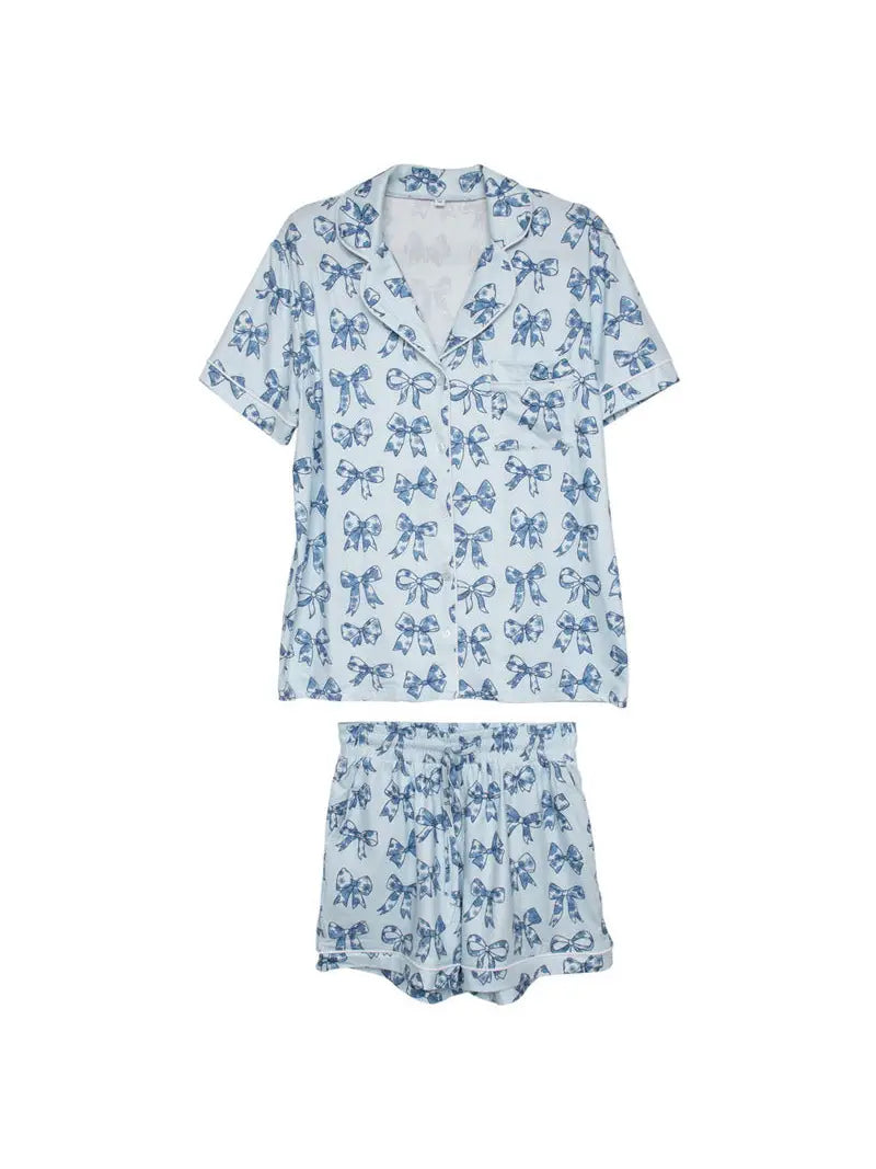 Toile Print Coquette Bows Pajamas