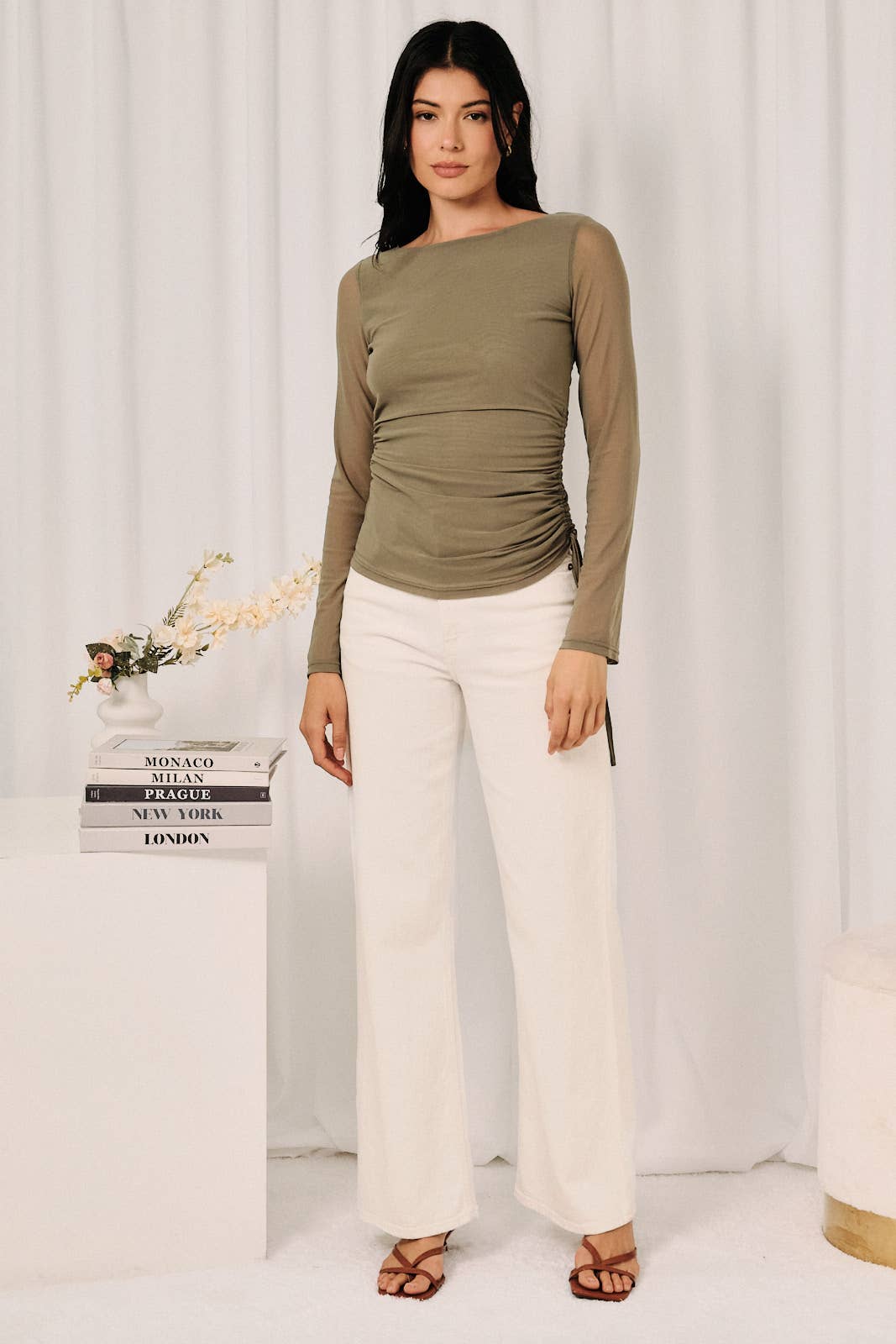 Sage Silhouette Top