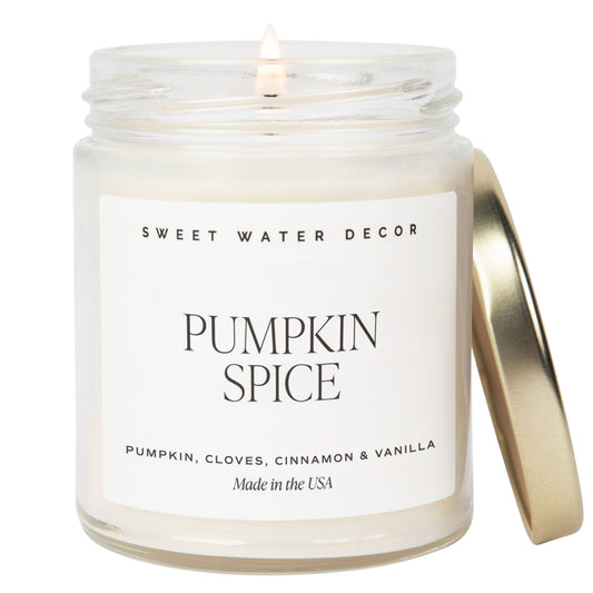 Pumpkin Spice 9 oz Soy Candle - Fall Home Decor, Gifts