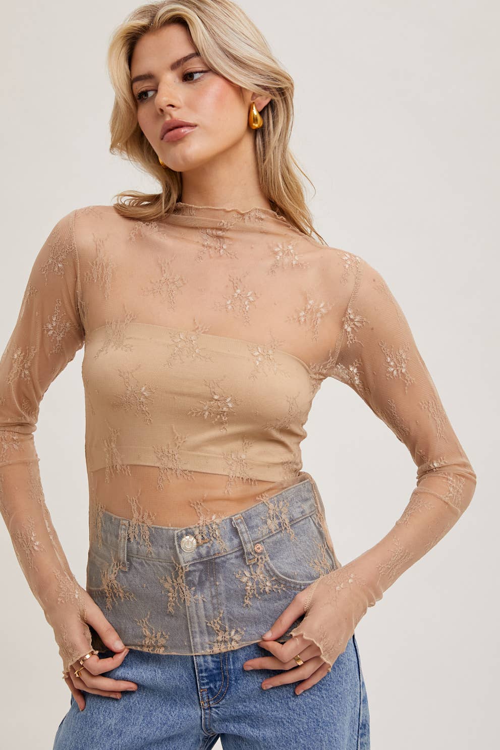 Ivory Blossom Lace Top