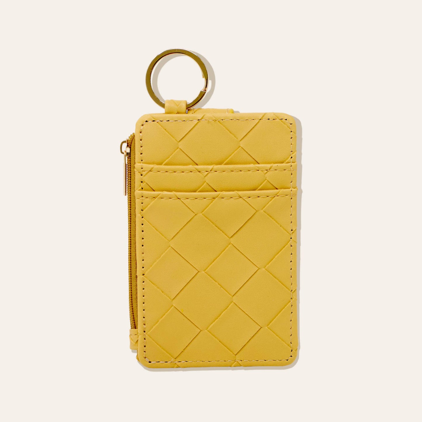 Woven Keychain Wallet -Mustard