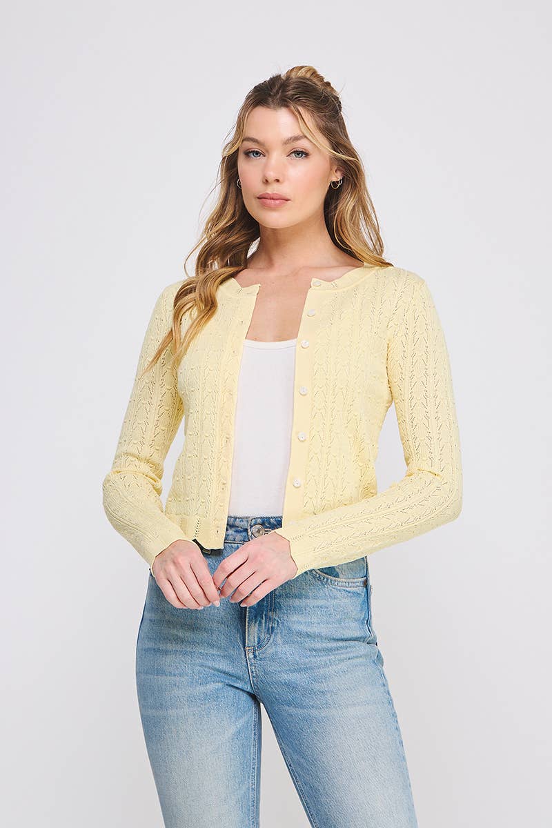Grace Pointelle Cardigan