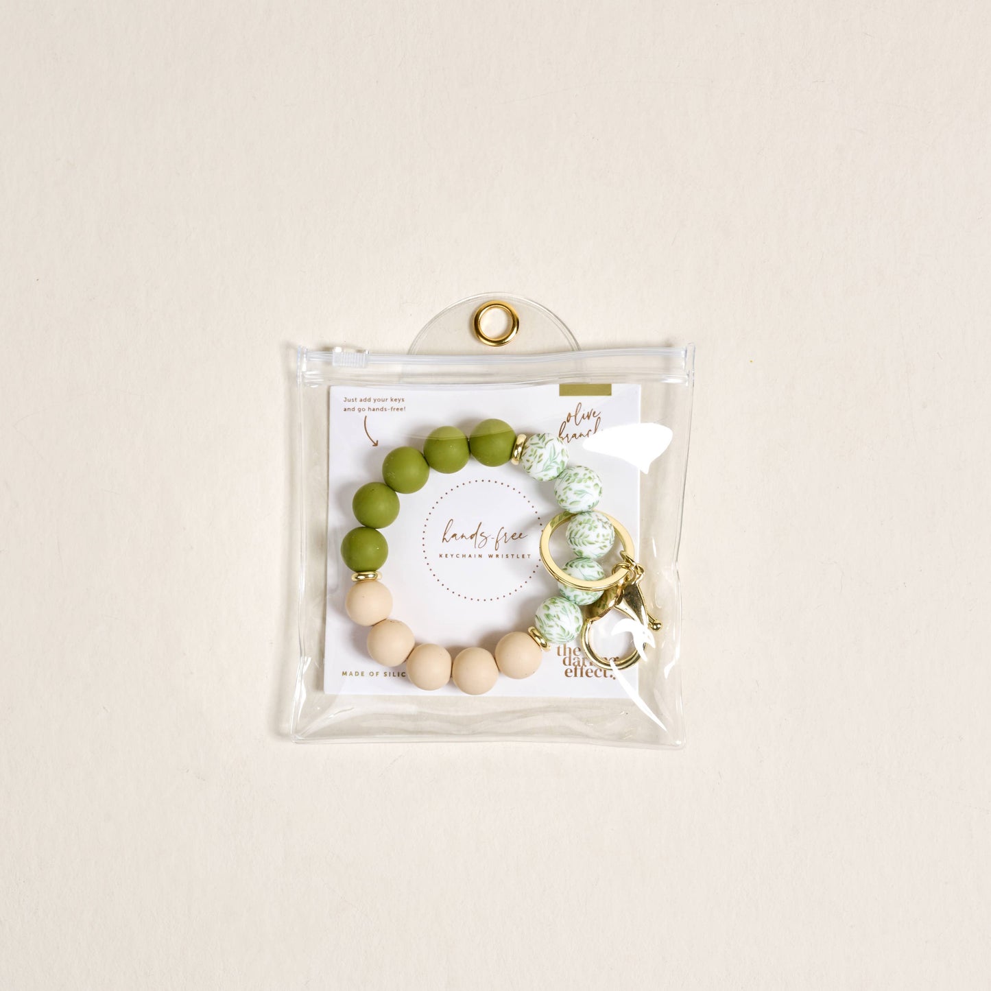 Hands–Free Keychain Wristlet–Olive Branch