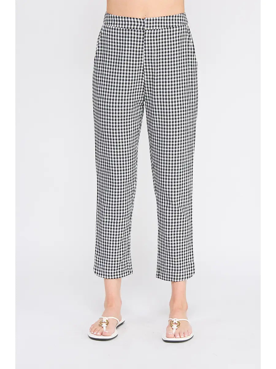 Easy Gingham Pants