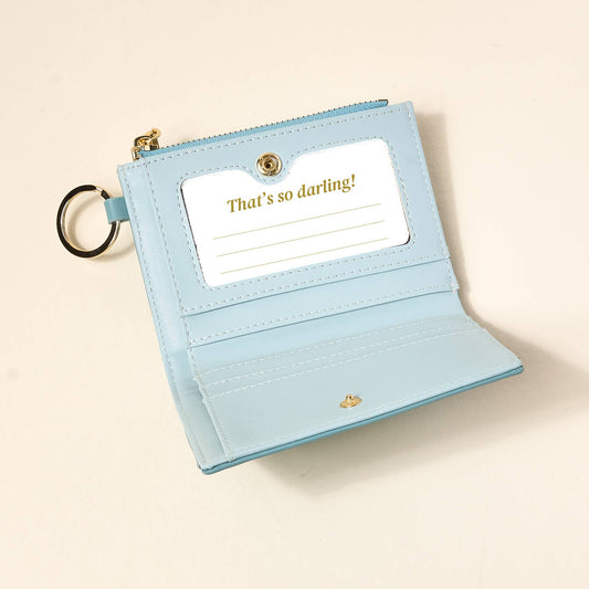 Luxe Pocket Wallet–Misty Blue