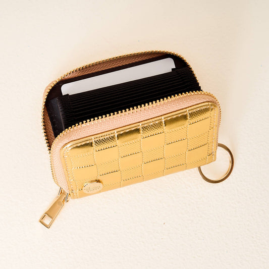 Zip Around Wallet-Metallic Gold