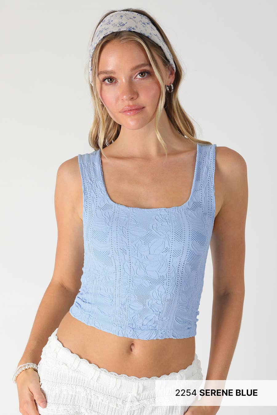 Double Lace Square Crop Top