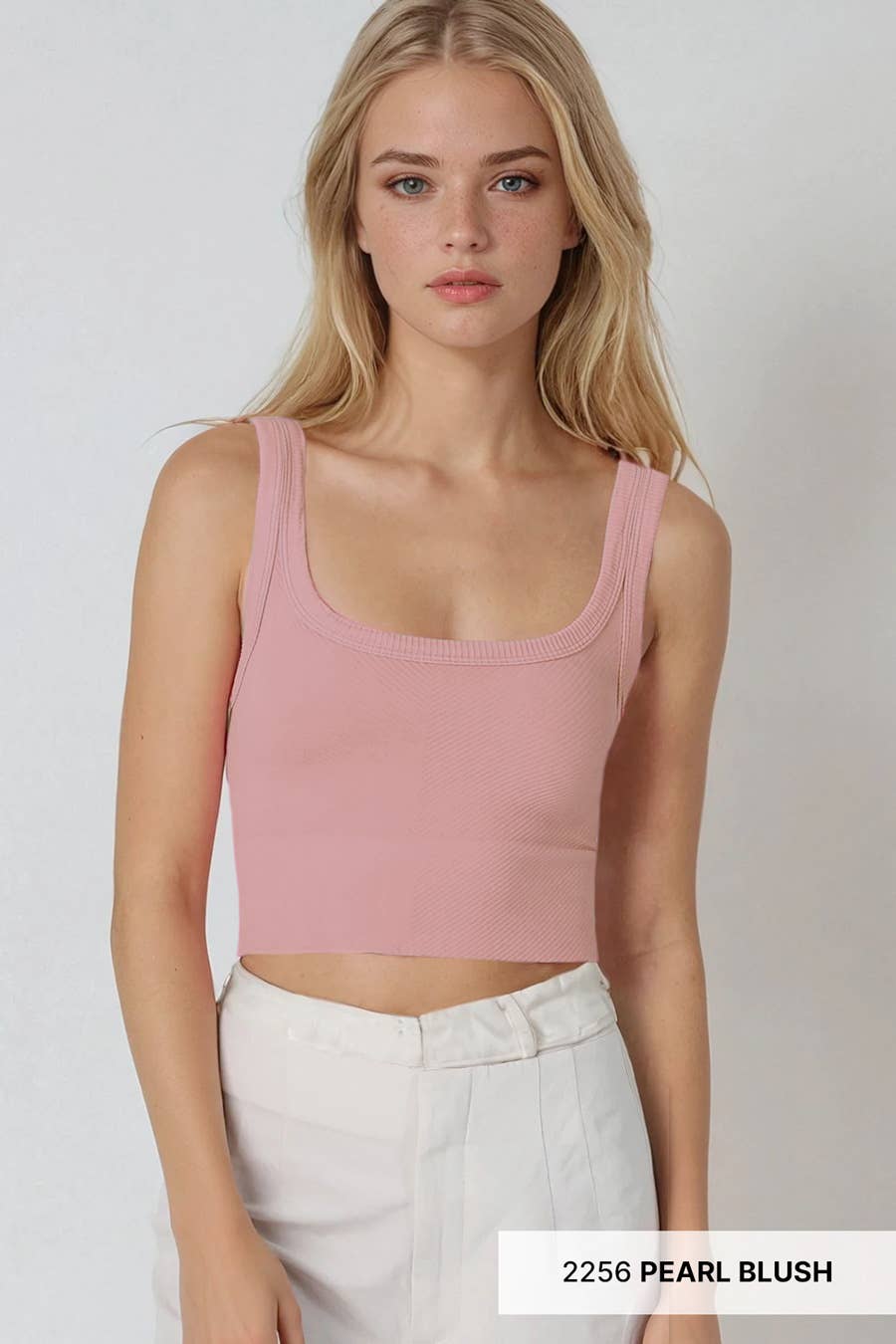 Chevron Ribbed Crop Top