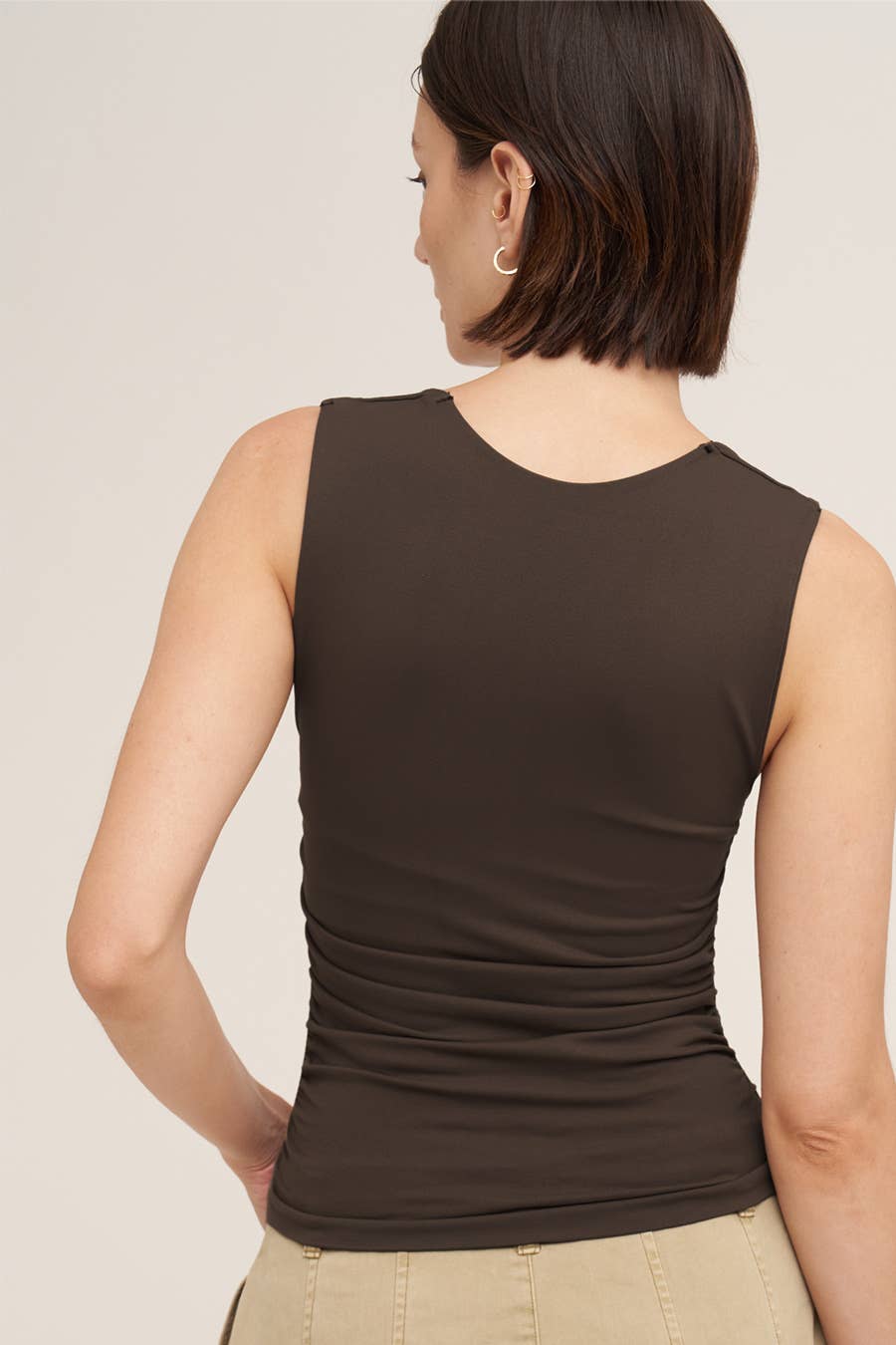 Clean Line Square Shirred Top