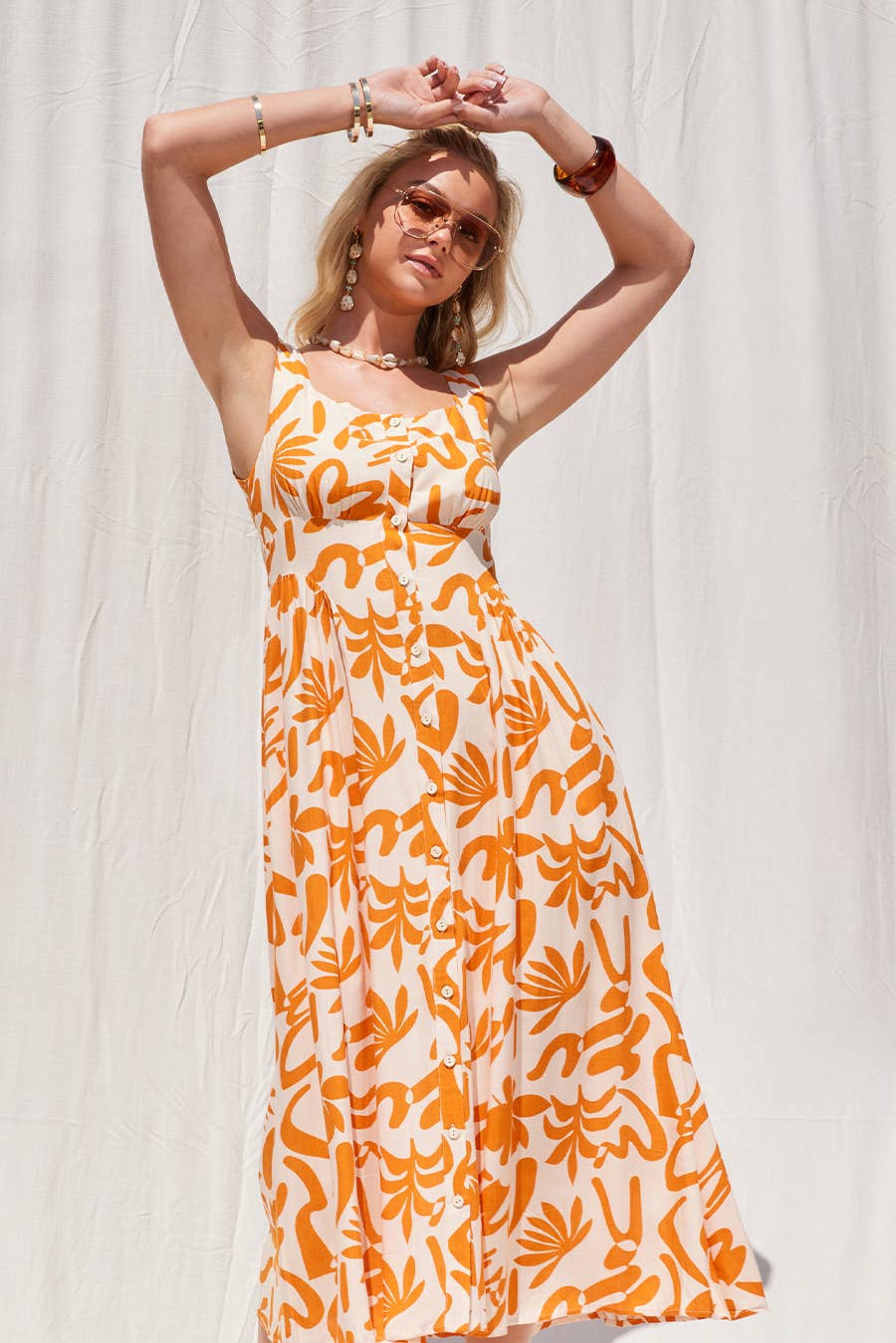 Tangerine Midi Dress
