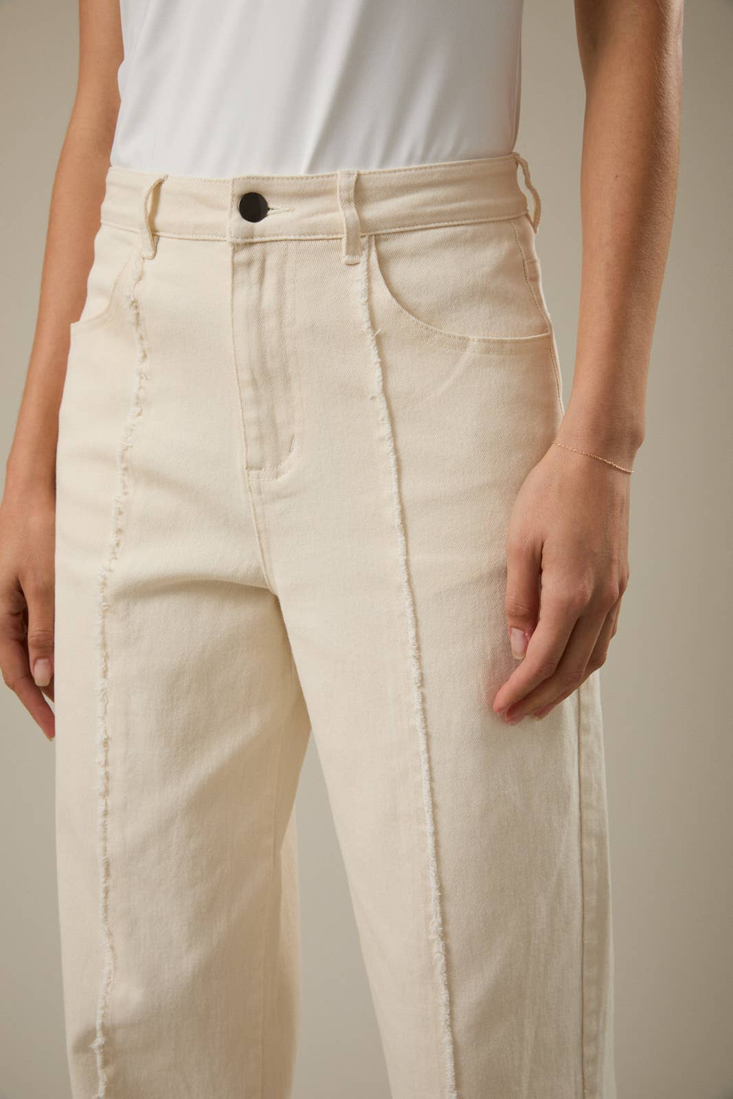 Ivory Twill Pants