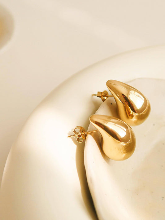 Colette 18K Gold Non-Tarnish Large Droplet Earring