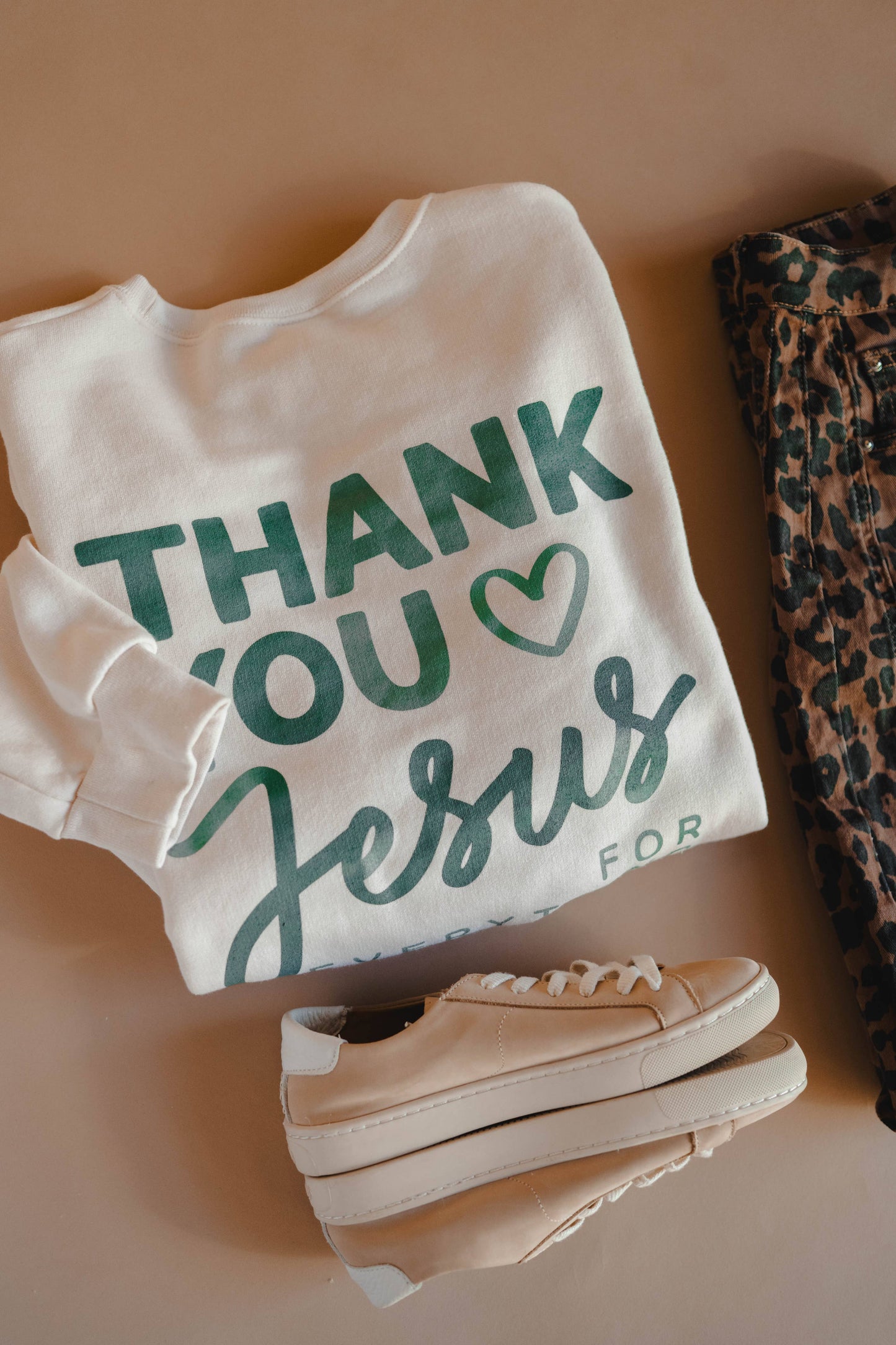 Thank You Jesus Pullover - Ivory