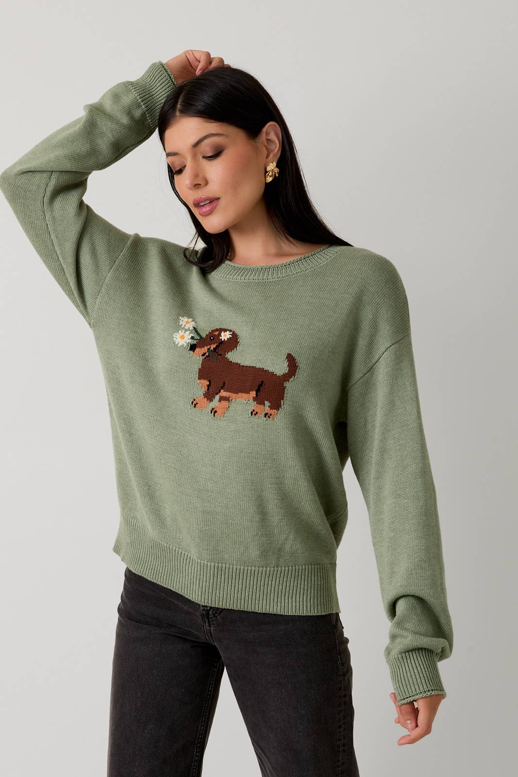 Pup Roll-Up Sweater