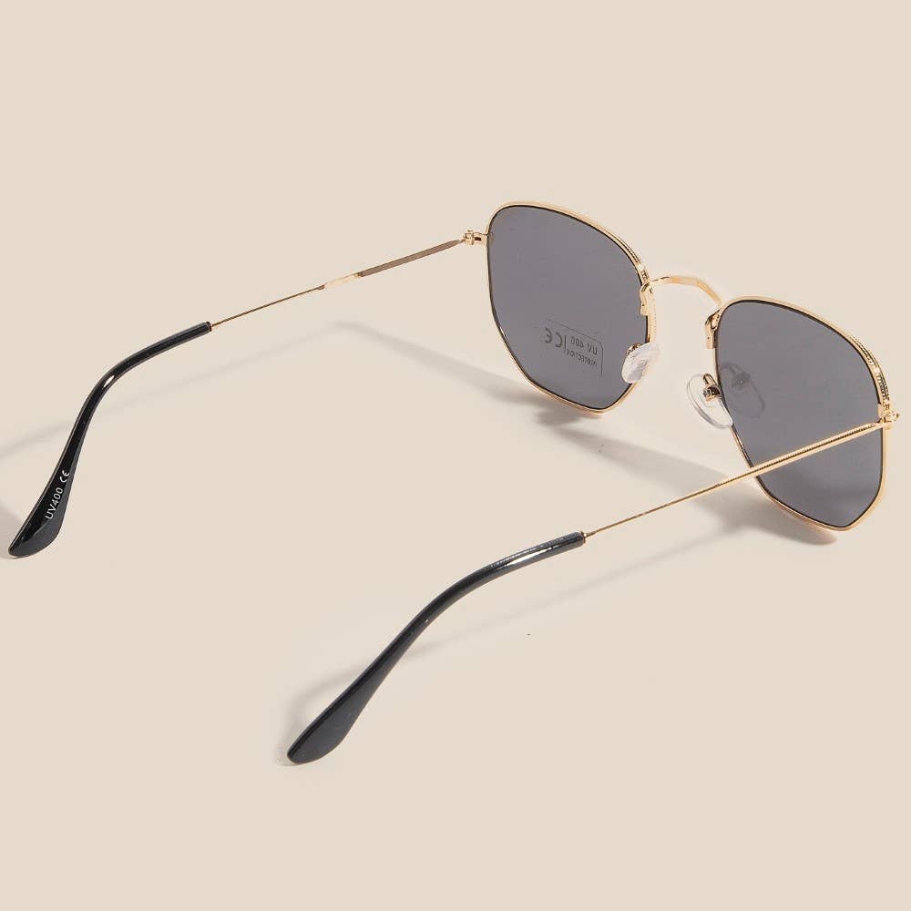 Metal Frame Round Lens Sunglasses