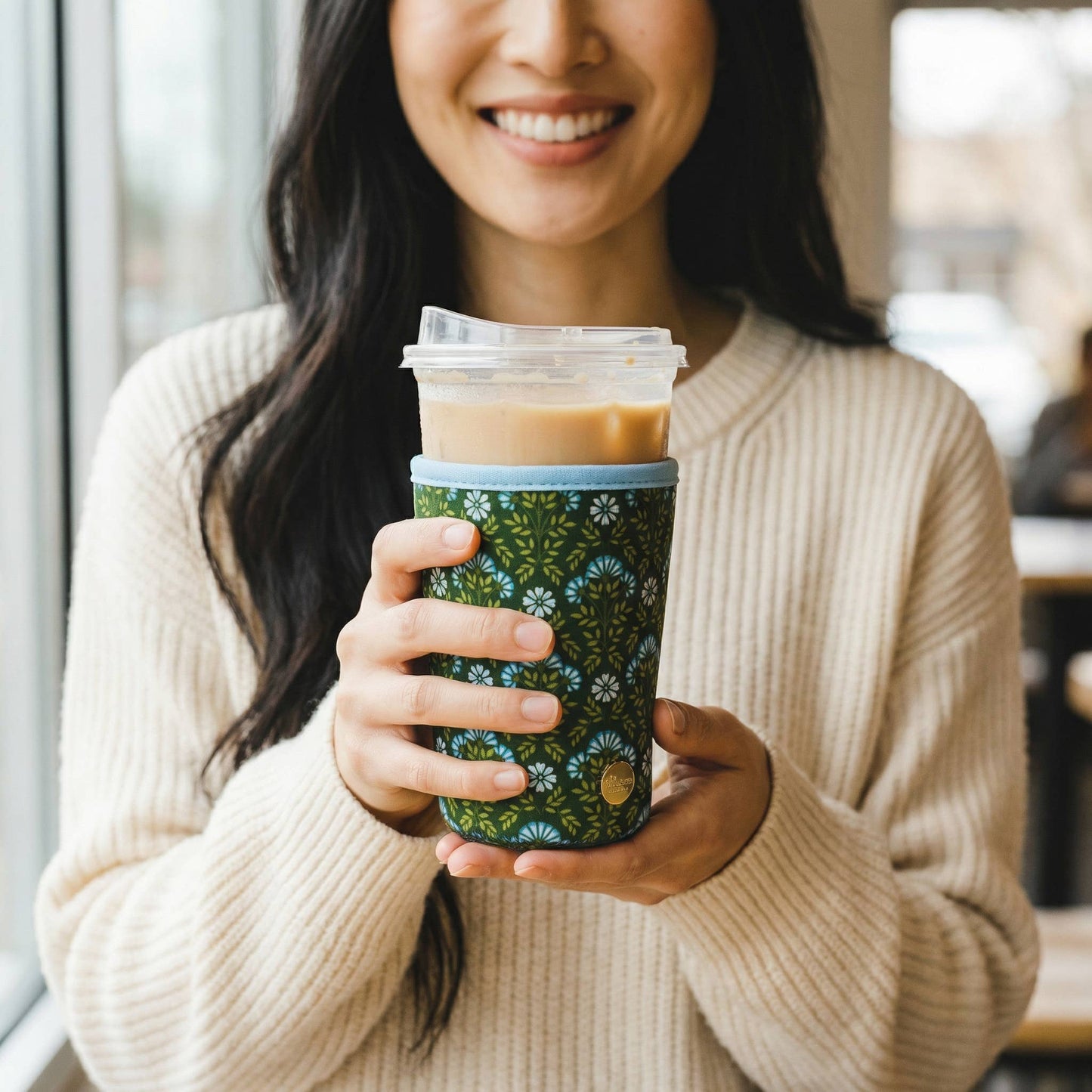 Sip Savvy Drink Sleeve–Large–Everbloom Forest Green