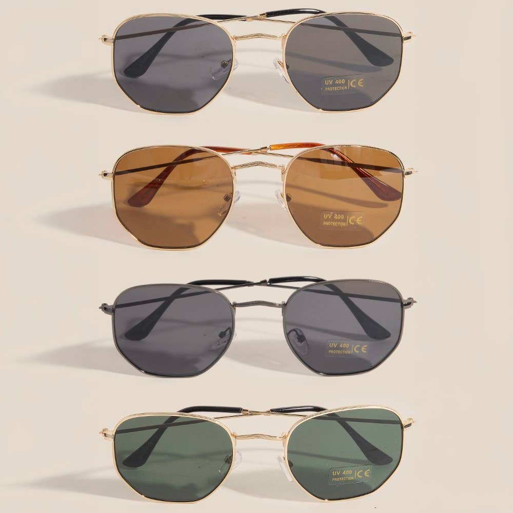 Metal Frame Round Lens Sunglasses