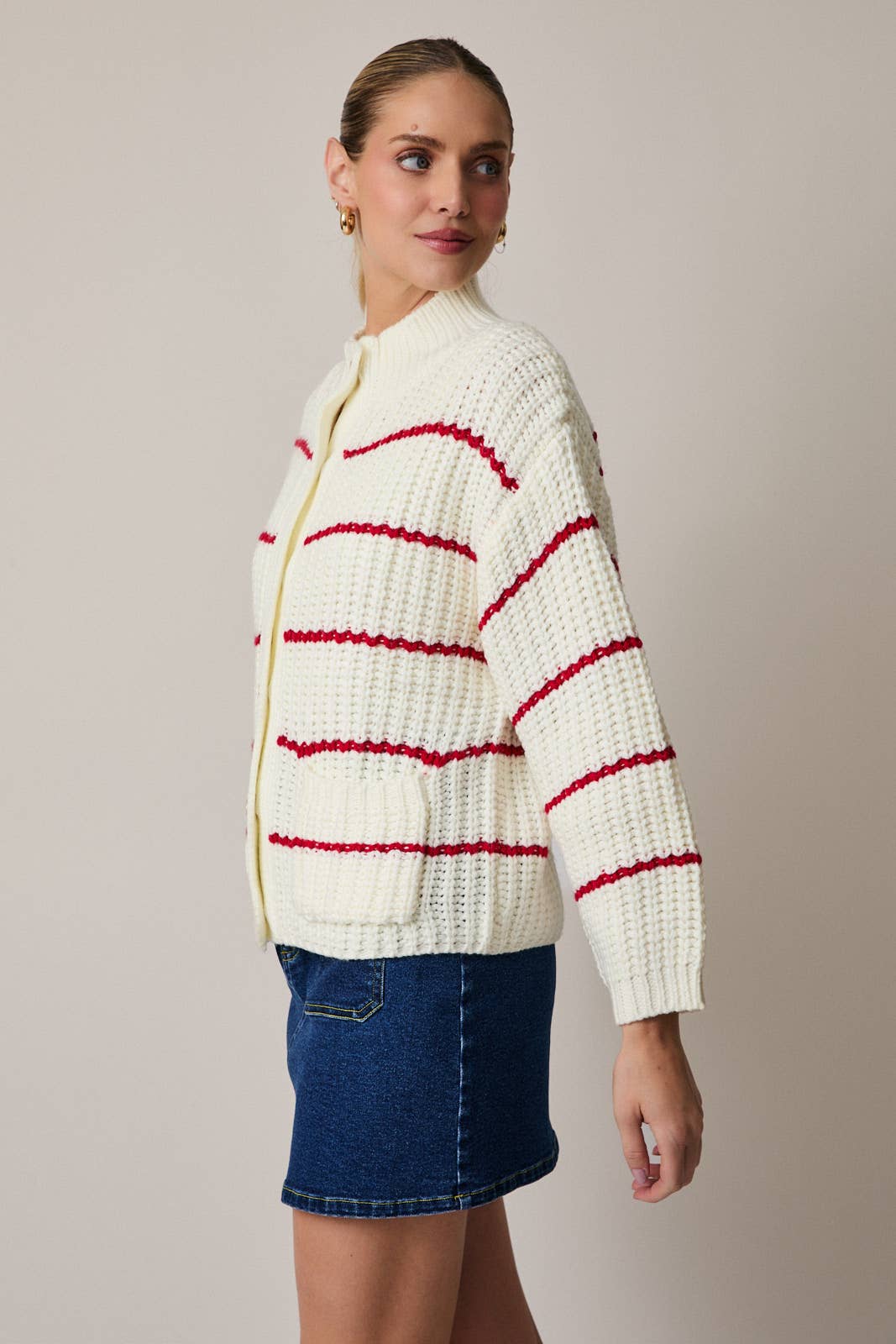 Cherry Stripe Cardigan