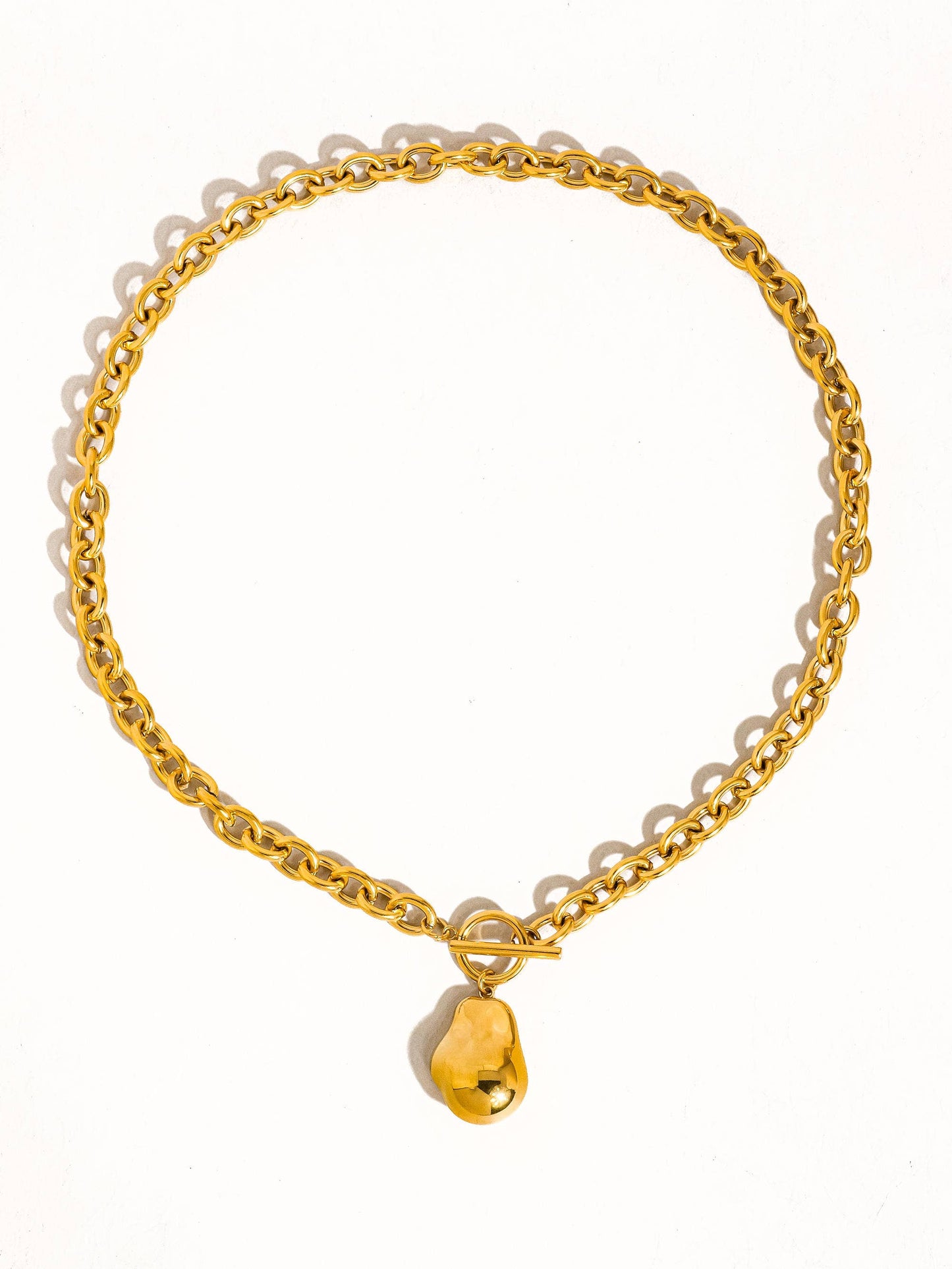 Ciel 18K Non-Tarnish Large Pearl Chain Necklace