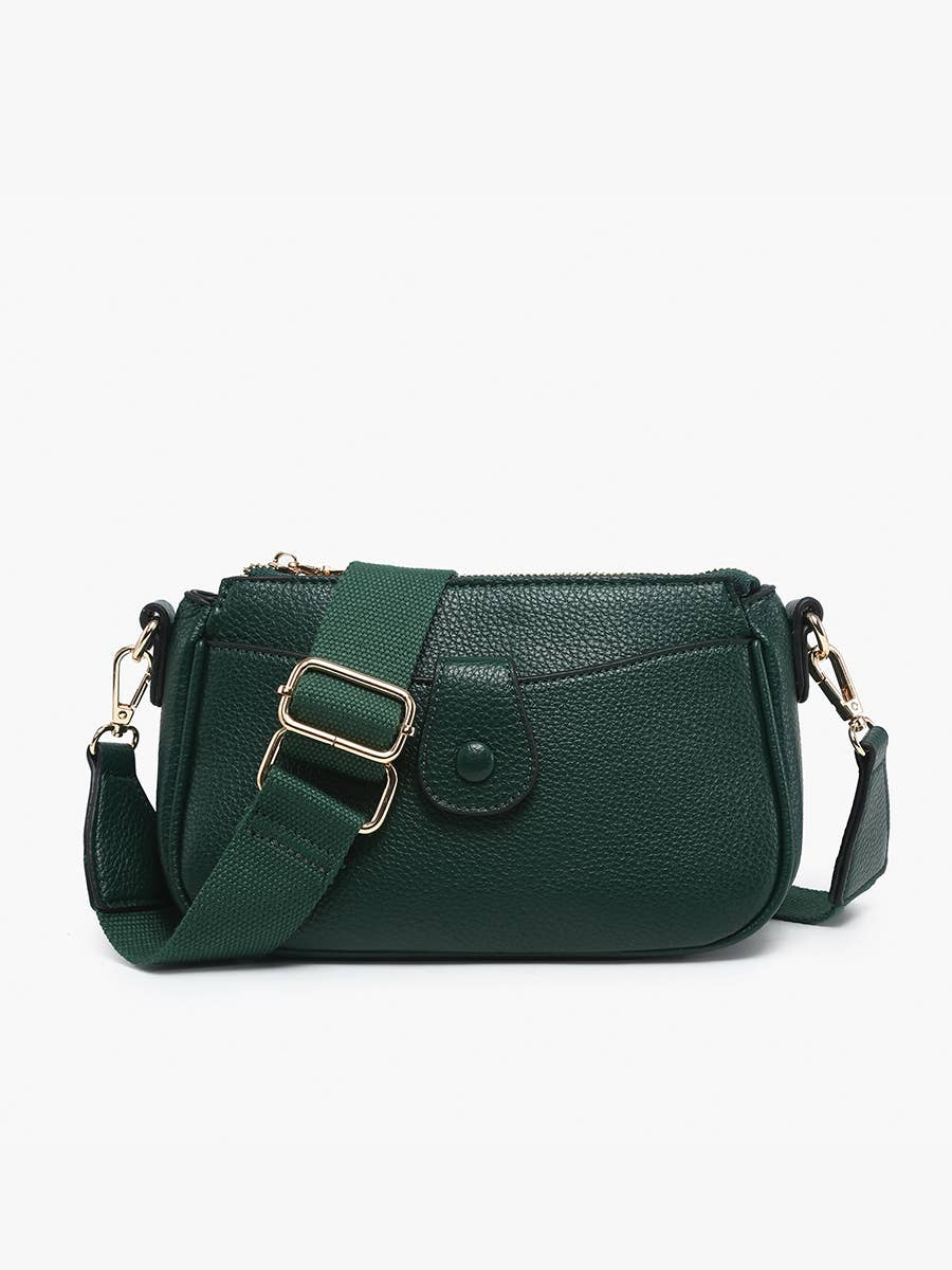 Kallie Snap Front Crossbody Bag – Nylon Strap