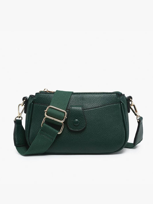 Kallie Snap Front Crossbody Bag – Nylon Strap