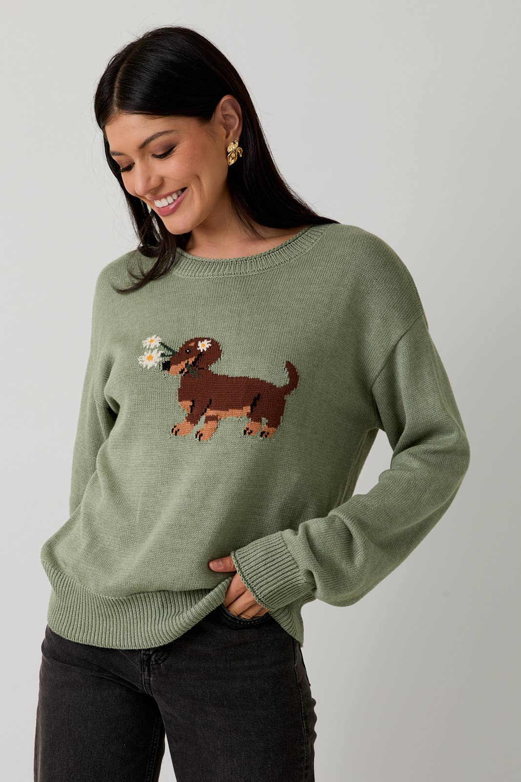 Pup Roll-Up Sweater