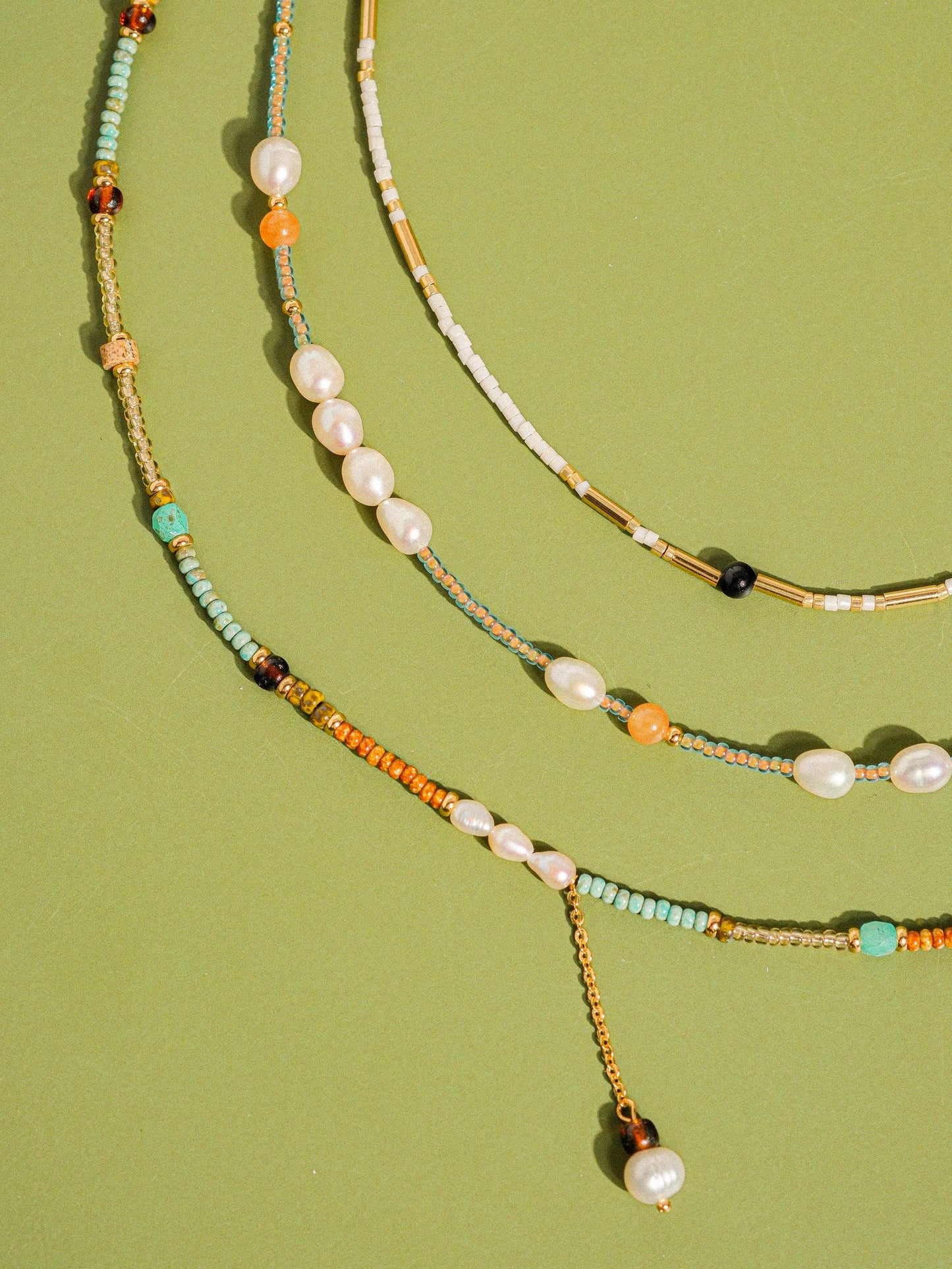 18K Handmade Bohemian Beaded Stack Necklaces