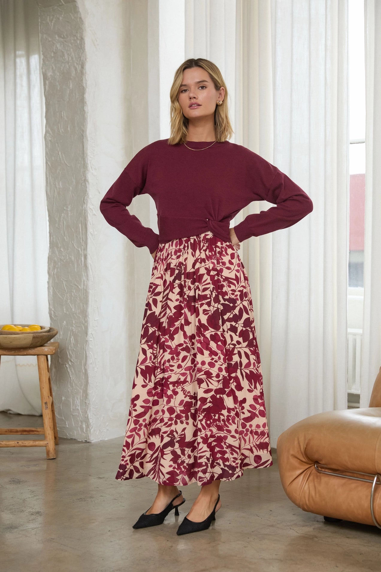 Crimson Charm Dress