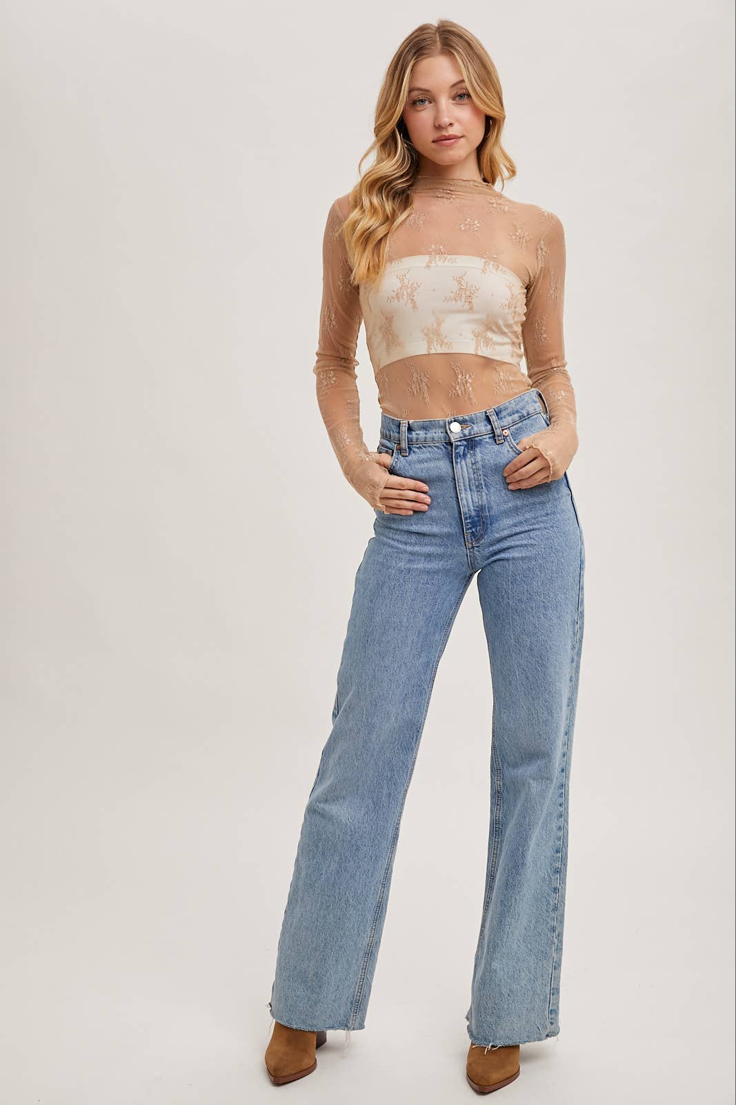 Ivory Blossom Lace Top
