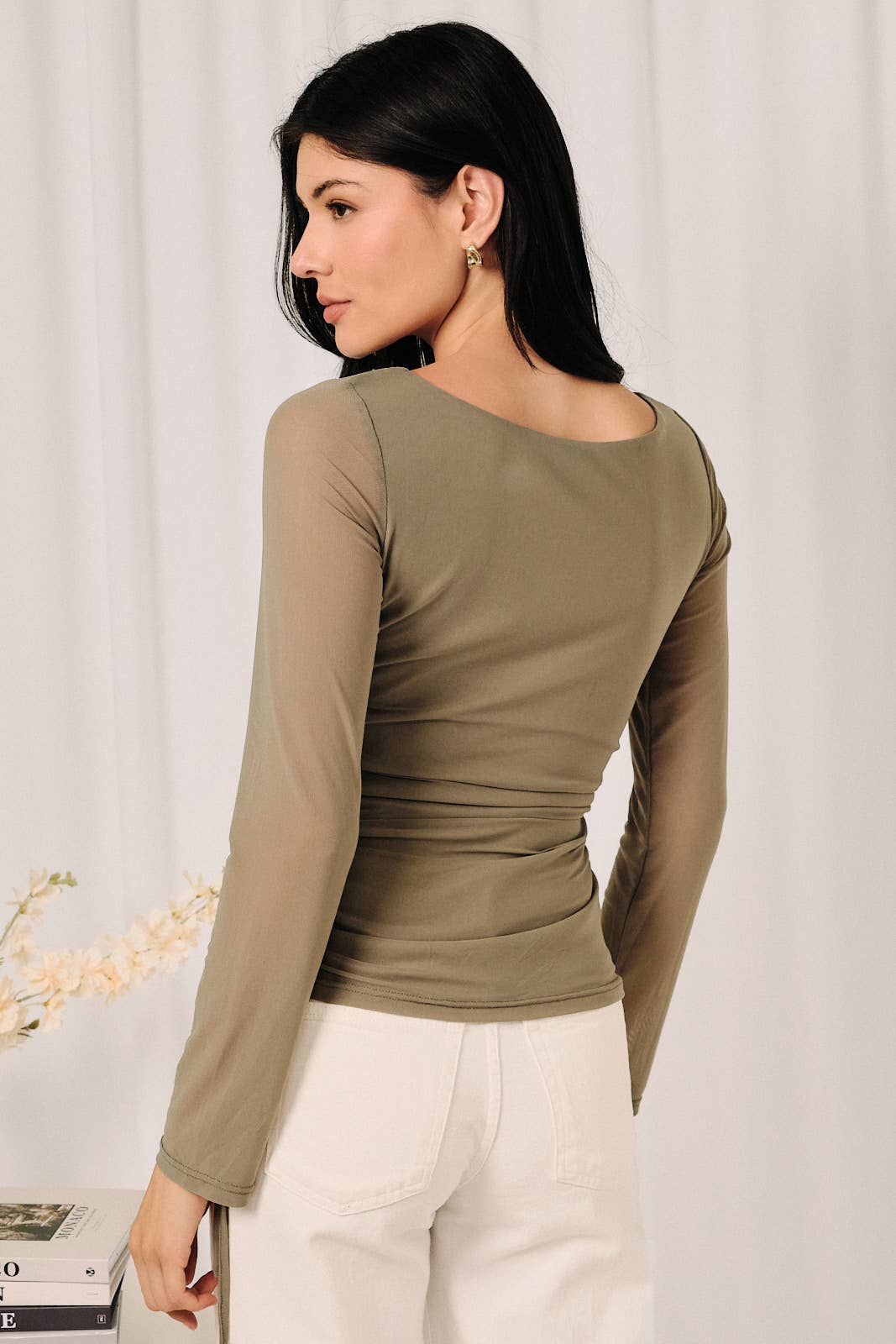 Sage Silhouette Top