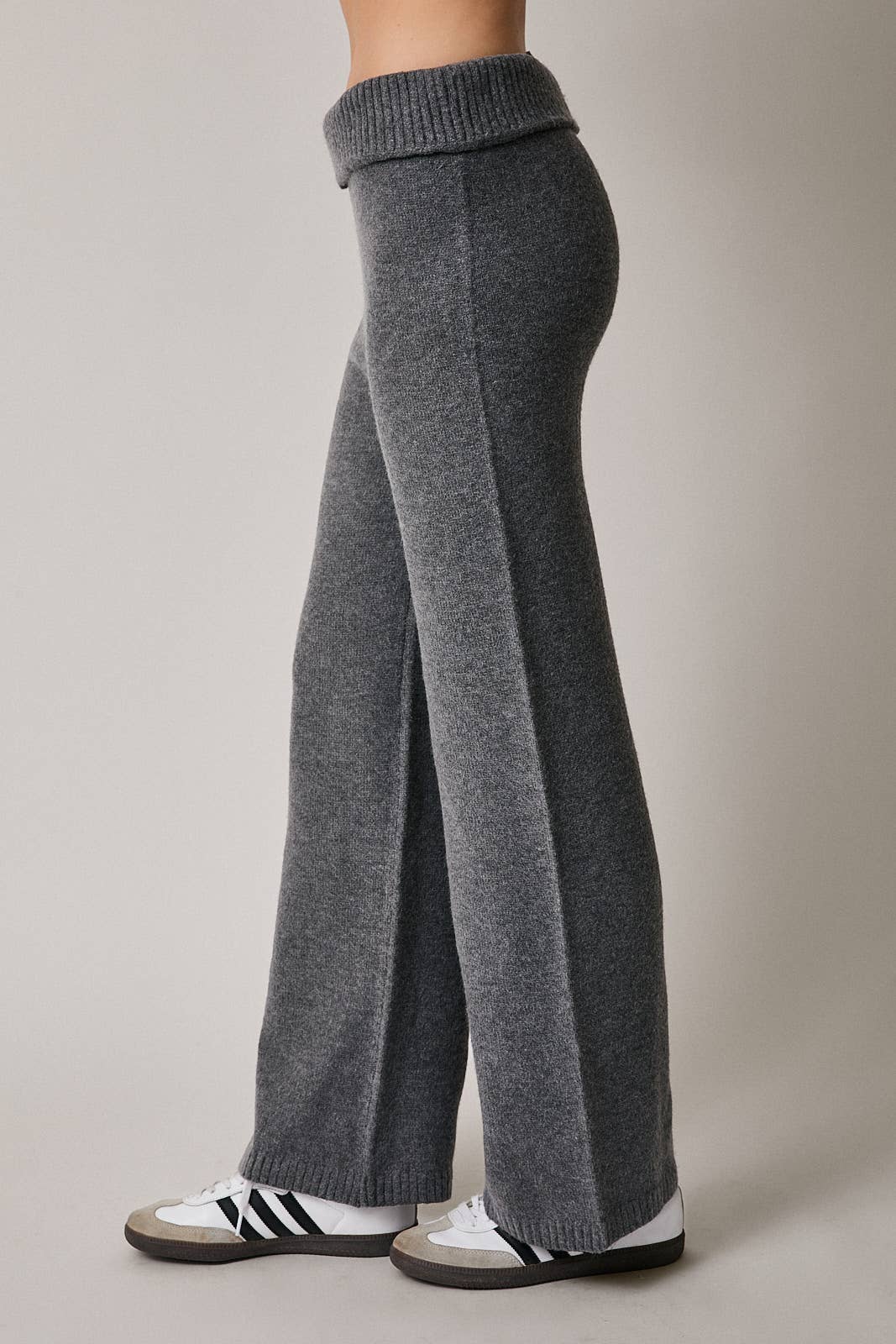 Heather Foldover Pants