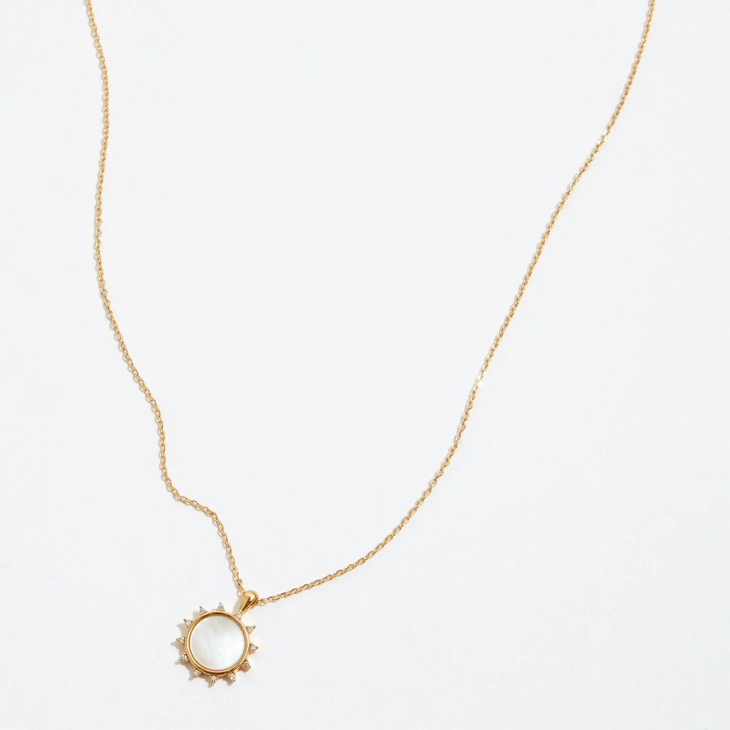 Gold Dipped Sun Pendant Necklace