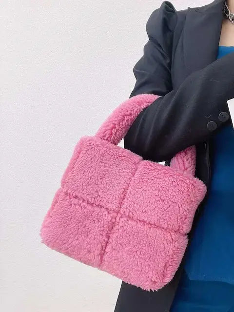 Teddy Fluffy Bag-Vegan Shearling