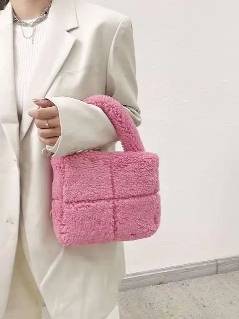 Teddy Fluffy Bag-Vegan Shearling